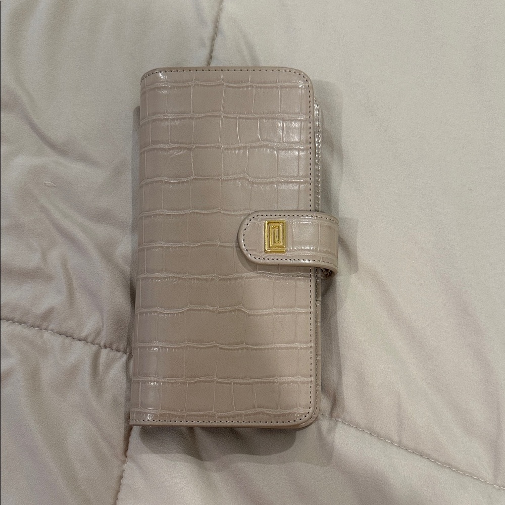 Notiq - SL4. Slim Plus Wallet Ringless Agenda | Planner Cover beige croco